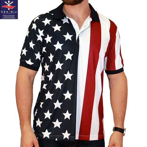 Performance Golf American Flag Shirt