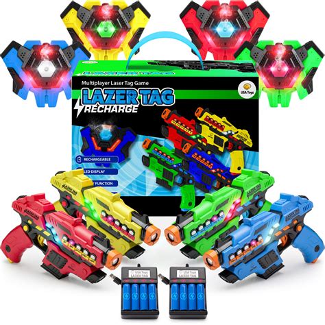 USA Toyz Rechargeable Laser Tag Game- 4pk Laser Tag Set with Blaster