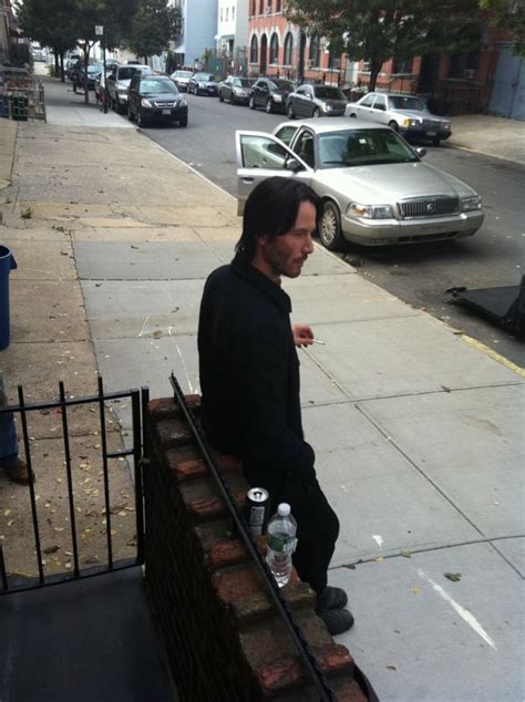 This Is A Photo Of Keanu ♡♥ Reeves Smoking A Cigarette