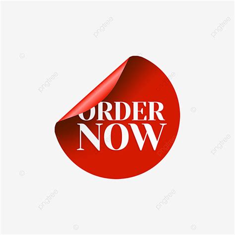 Order Now Hd Transparent Red Sticker Order Now Label Red Label