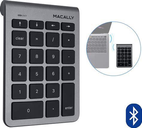 Macally Keys Bluetooth Wireless Numeric Keypad For Mac With Arrow