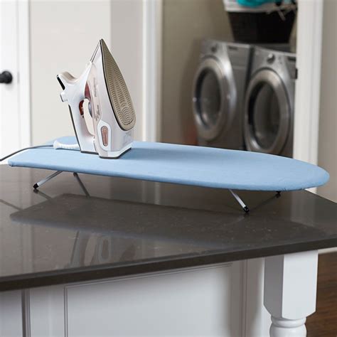 Household Essentials Tabletop Ironing Board Presswood Top Blue