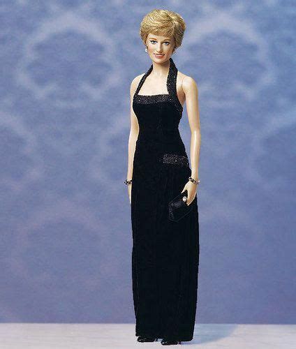 Franklin Mint Princess Diana Black Velvet Gown Vinyl Doll New