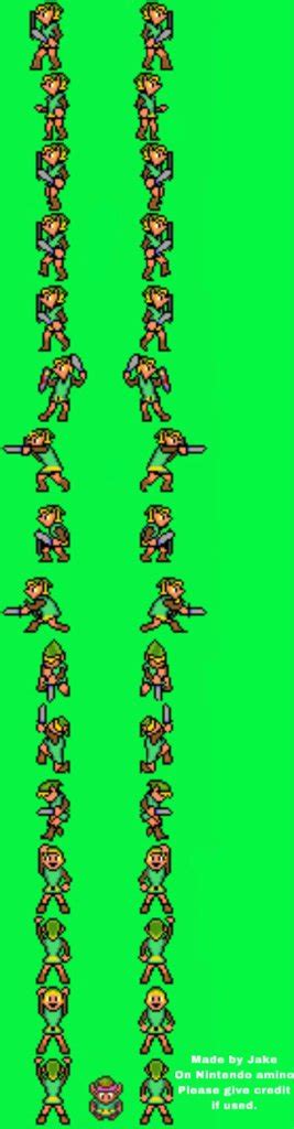 Zelda 2 16 Bit Sprite Sheet Nintendo Amino