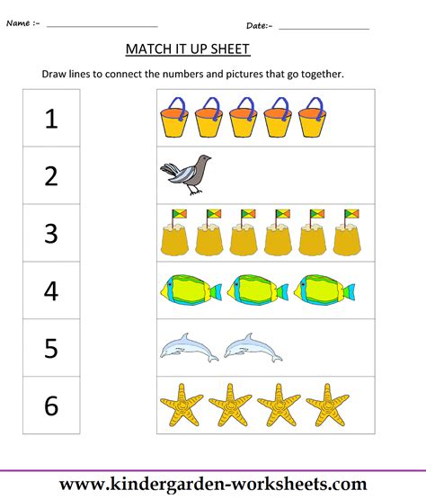 Kindergarten worksheets: maths worksheets