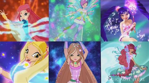 Winx Club All Transformations Up To Cosmix Hd Youtube