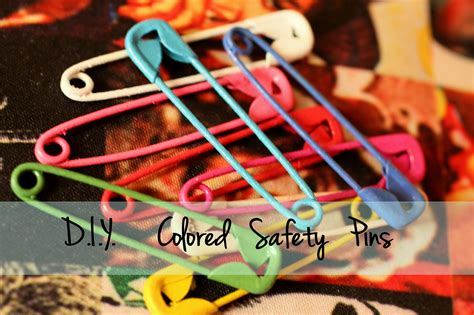 Diy Colored Safety Pins Style Inked Safety Pin Diy Safety Pin Pins