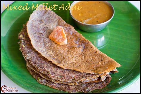 Mixed Millets Adai Recipe Sirudhanya Paruppu Adai Subbus Kitchen