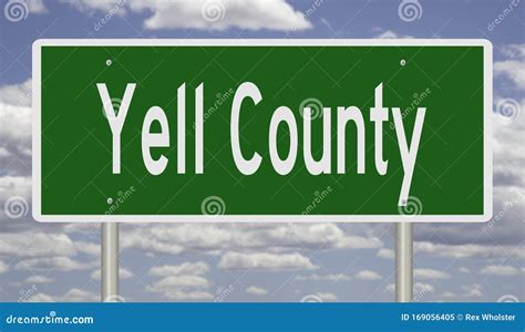 Road Sign For Yell County Stock Illustration Illustration Of America
