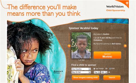 World Vision Sponsor A Child Today As A Child Sponsor The