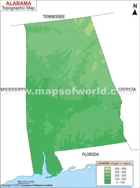 Alabama Topographic Map Alabama Topography