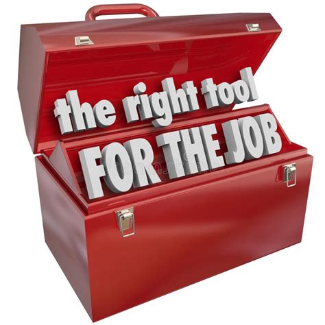 The Right Tool For The Job Toolbox Experience Skills Stock Illustration Illustration Of