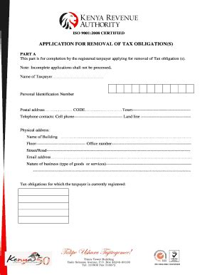 If you owe back taxes to the internal revenue service (irs) and have recently been assessed a penalty for this debt, you are allowed to request relief for this penalty if you have a valid reason. 73 PDF APPLICATION LETTER FOR KRA WAIVER FREE PRINTABLE ...