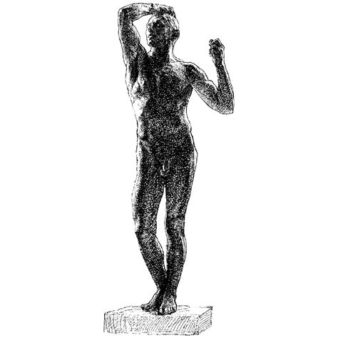 Naked Guy Statue 1080k Beeswax Rubber Stamps