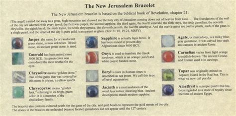 New Jerusalem Bracelet With Real Gemstones 12k Gold Filled Or Etsy