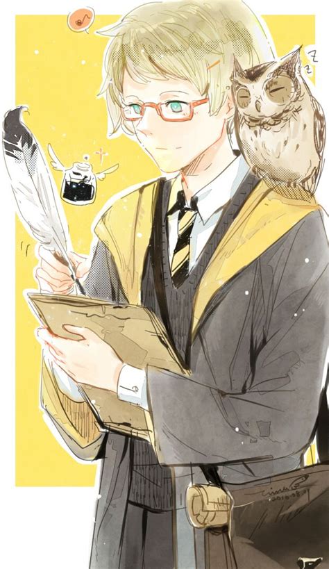 Daily110a Hufflepuff Student By Tinashan Harry Potter Anime Harry