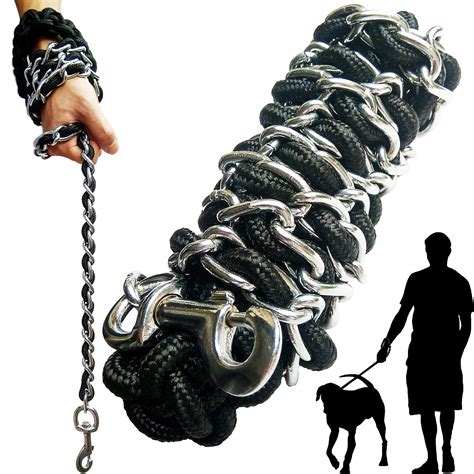 Buy Dog Leash Metal Leashes With Pet Collar Training Walking Leads