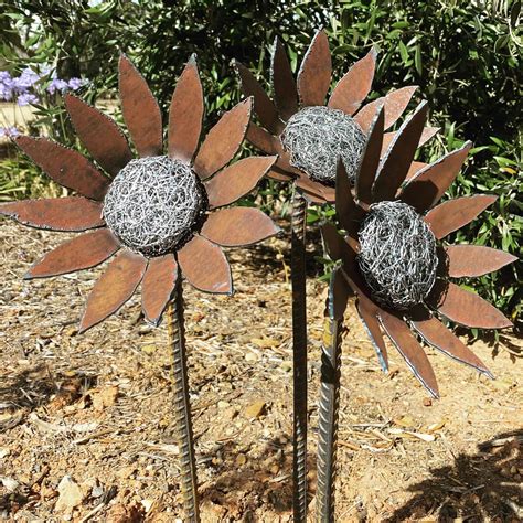 Metal Flowers Art Sunflower Steel Flower Metal Garden Melbourne
