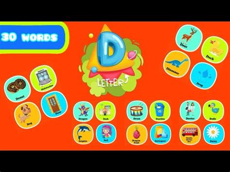 Alphabet Letter D Latter D Objects Flashcards Things That Starts With