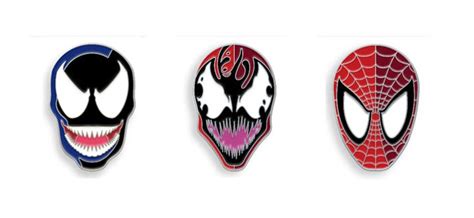 The Blot Says Venom Portrait Enamel Pins By Tom Whalen X Mondo X Marvel