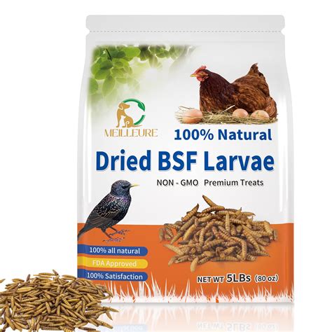 Buy Meilleure Dried Black Soldier Fly Larvae For Chickens 5lbs 85x