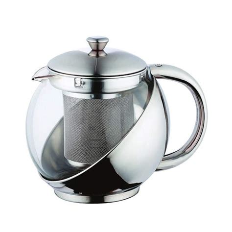 Bule Para Chá Em Vidro E Inox Com Infusor 800 Ml Boacoisa