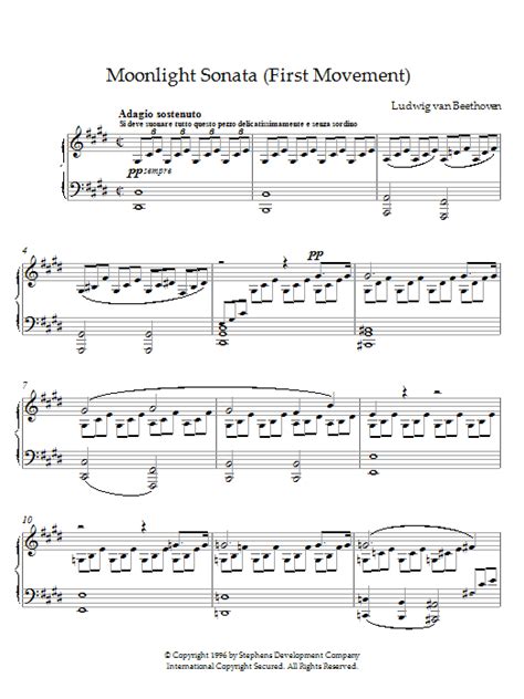 2 (tutorial) лунная соната (как играть). Partition piano Moonlight Sonata, 1st Movement, Op.27, No ...