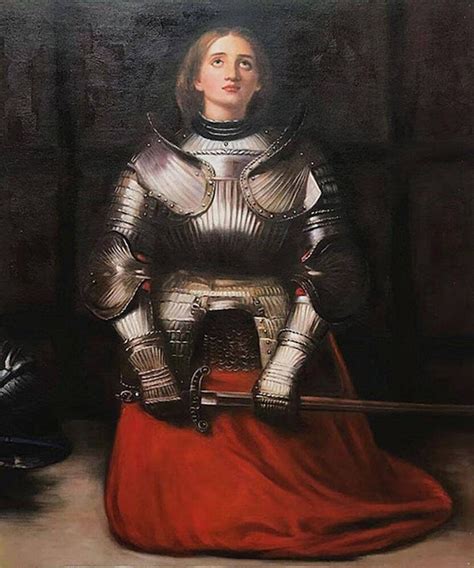 Portrait Joan Of Arc After Millais Oil Painting On Canvas Etsy