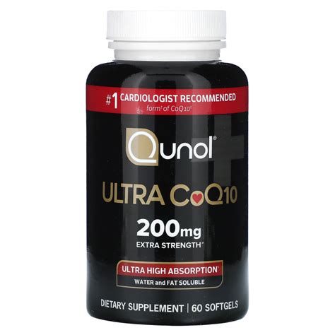 Qunol Ultra CoQ10 Extra Strength 200 Mg 60 Softgels