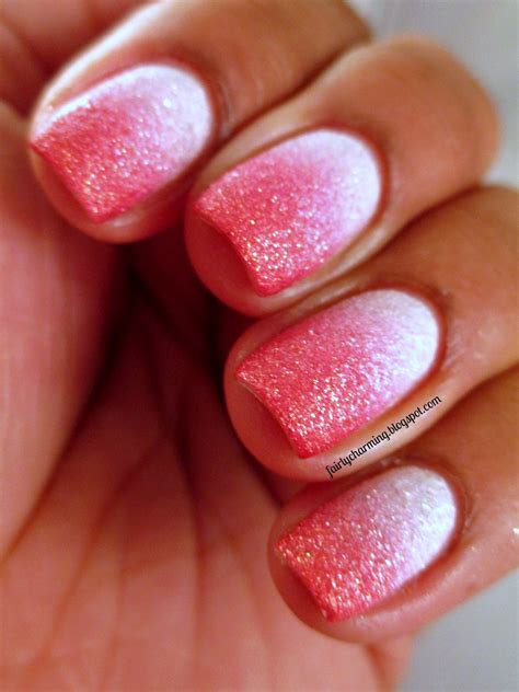 Fairly Charming: Step Into Summer - Ombre This video about how to make pink and white ombre nails easy.