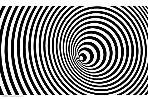 Optical Illusion Coloring Pages Movement Loop Free Printable Coloring