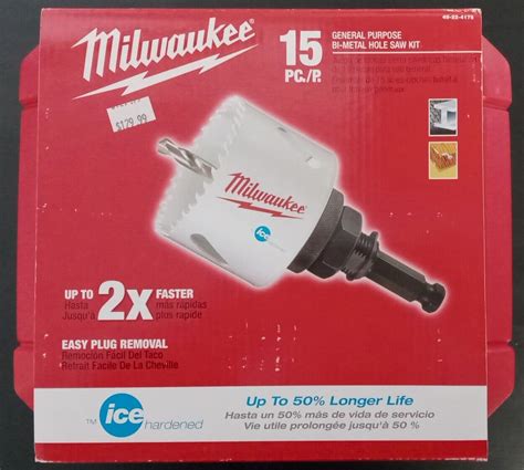 Milwaukee49 22 4175holesawkit 15pieces2cred For Sale Online Ebay