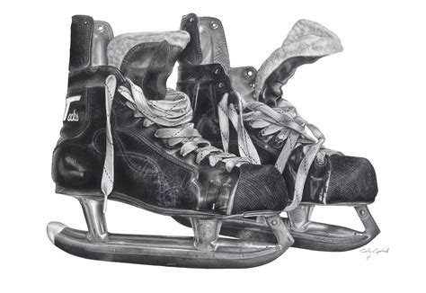 Hockey Skate Drawing At Explore Collection Of