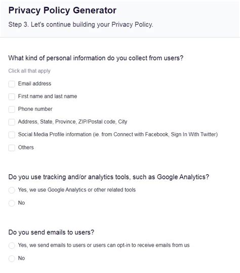 Small Business Privacy Policy Template Free Privacy Policy