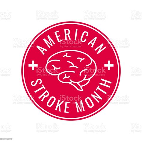 Stroke Awareness Month Design In Flat Style Stock Illustration