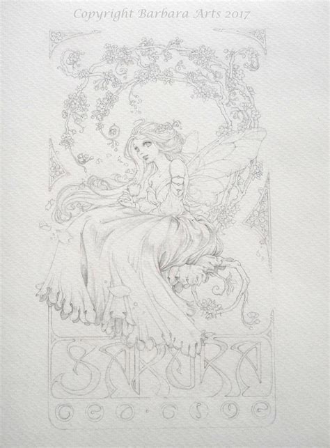 Sakura Tea Fairy Lineart By Ejderha Arts On Deviantart