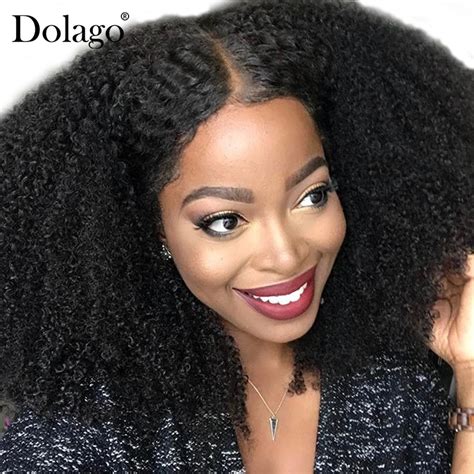 Aliexpress Com Buy Afro Kinky Curly Wig Density Full Lace Human Hair Wigs For Women
