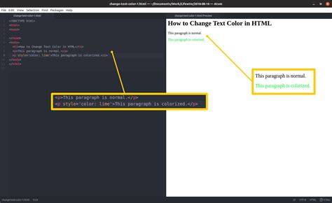 How To Change Text Color In Html