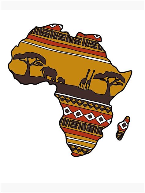 African Continent Wildlife Native Safari Travel Africa Poster