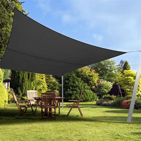 No tree, post, or other items to tie off to). Extra Heavy Duty Shade Sail Sun Canopy Outdoor Triangle ...
