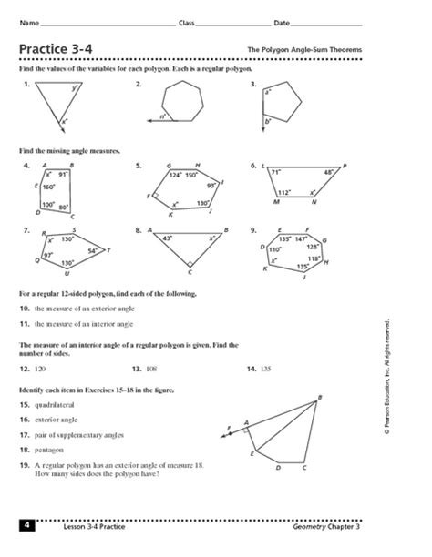 40 Polygon And Angles Worksheet Worksheet Master