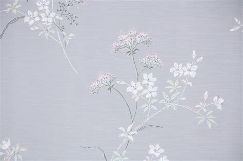 1950s Vintage Wallpaper By The Yard Floral Wallpaper With Pink Flowers