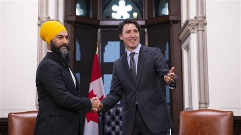 liberals ndp leadership reach tentative deal to support trudeau government to 2025 cbc news