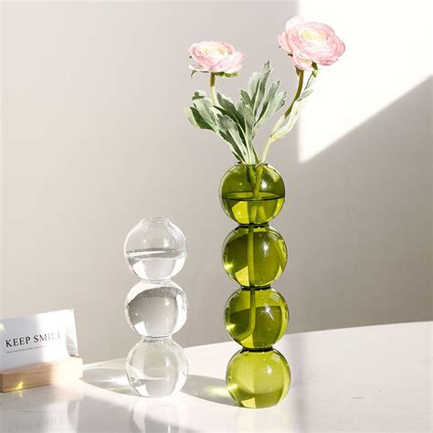 Small Glass Vases Bubble Glass Vase Nordic Art Interior Etsy