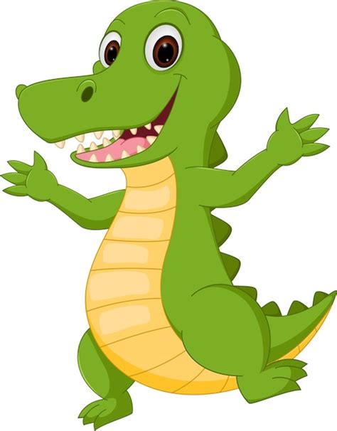 Premium Vector Happy Crocodile Cartoon Dancing