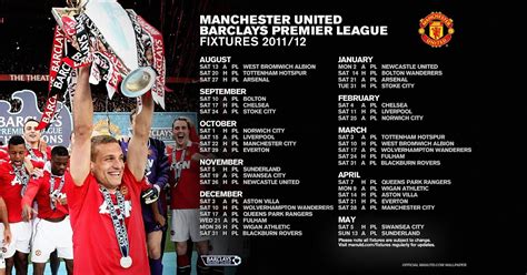 Manchester United Fixtures 2011/12 | Epl Football Wallpaper For Android