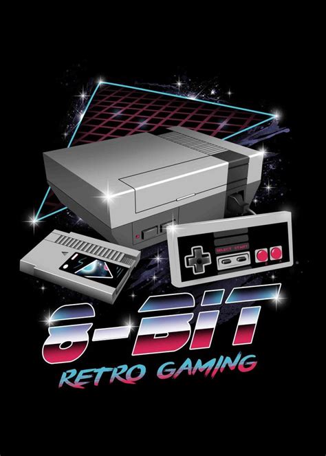 8 Bit Retro Gaming Metal Poster Vp Trinidad Displate In 2020 Retro Gaming Gaming