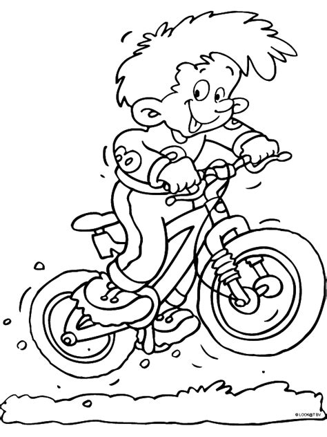 Buntute rodo oren sitik Kleurplaat Fietsen