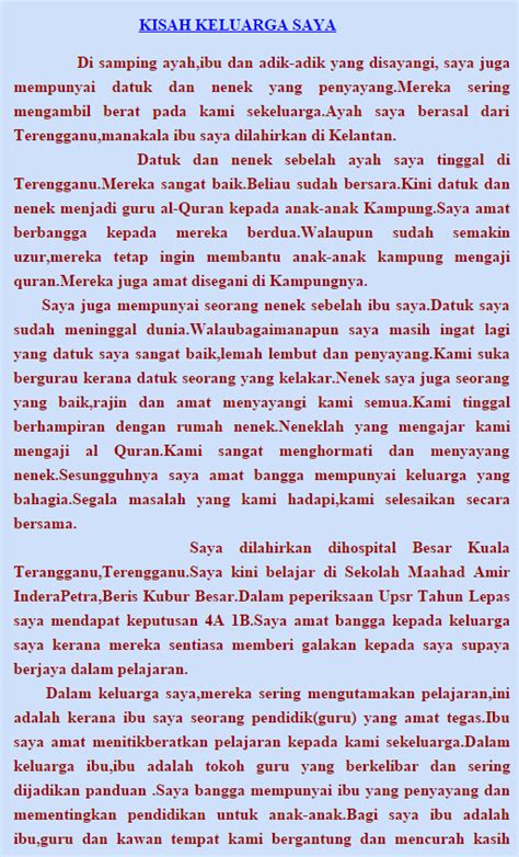 Kumpulan karangan dalam bahasa inggris paling lengkap beserta dengan contoh dan artinya. Contoh Karangan Kekeluargaan - Gontoh