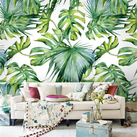 Relief Light Green Leaf Wallpaper For Living Room Bedroom